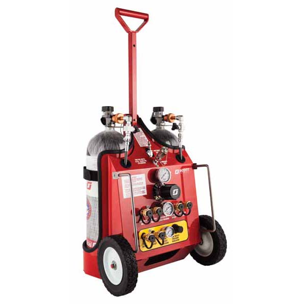 Carrito de aire móvil con conexiones para respiradores | MAC | 3M Scott Fire & Safety